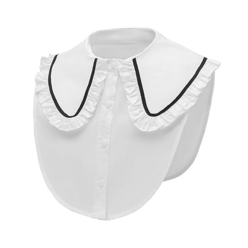 Завързана плиссированный външен яка Лятна Пролетната Дамска блуза-риза с декоративен яка H7EF