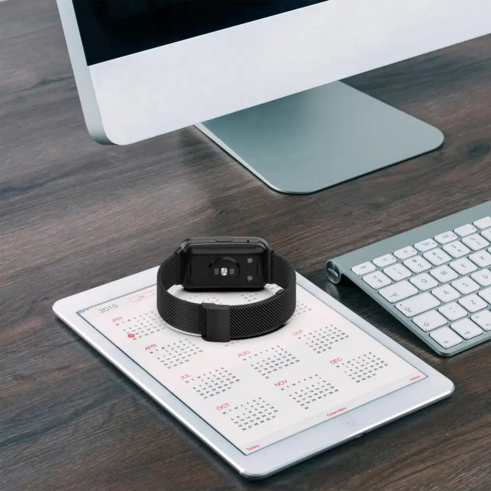 Каишка за часовник Унисекс, смарт часовник, устойчив на пот, взаимозаменяеми каишка от неръждаема стомана, мека за Huawei Watch, подходящ каишка за часовник, водоустойчив