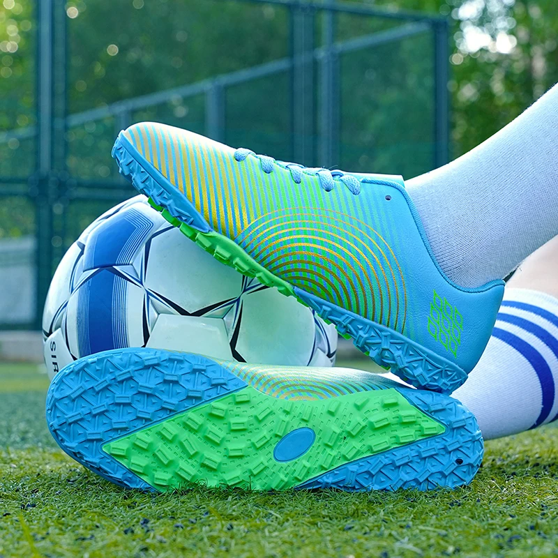Качествени футболни обувки на Едро C. Diqna, Здрава лека Удобна футболни обувки, Улични оригинални маратонки с шипове за футзала