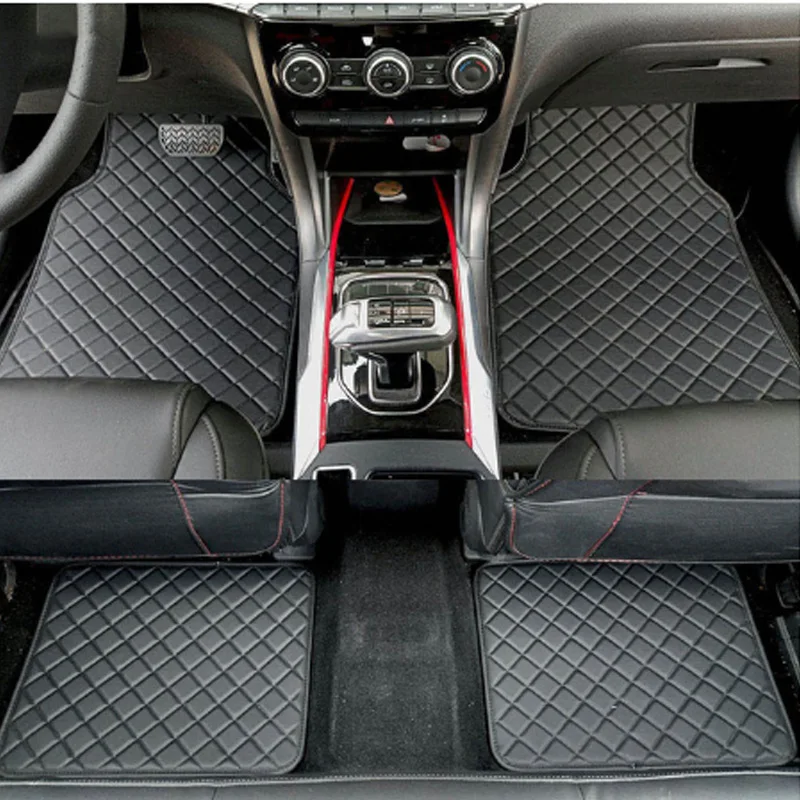 Кожени Водоустойчив детайли, Универсални автомобилни стелки за SEAT Leon 2012 2013 2014 2015 2016, килими, аксесоари