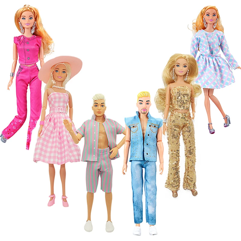 Комплект дрехи от Филма за Мода За кукли Кен, Топ, Панталон, Рокля, гривна, колие, Шапка, Обувки, Облекло за кукли Барби, Аксесоари, детски играчки