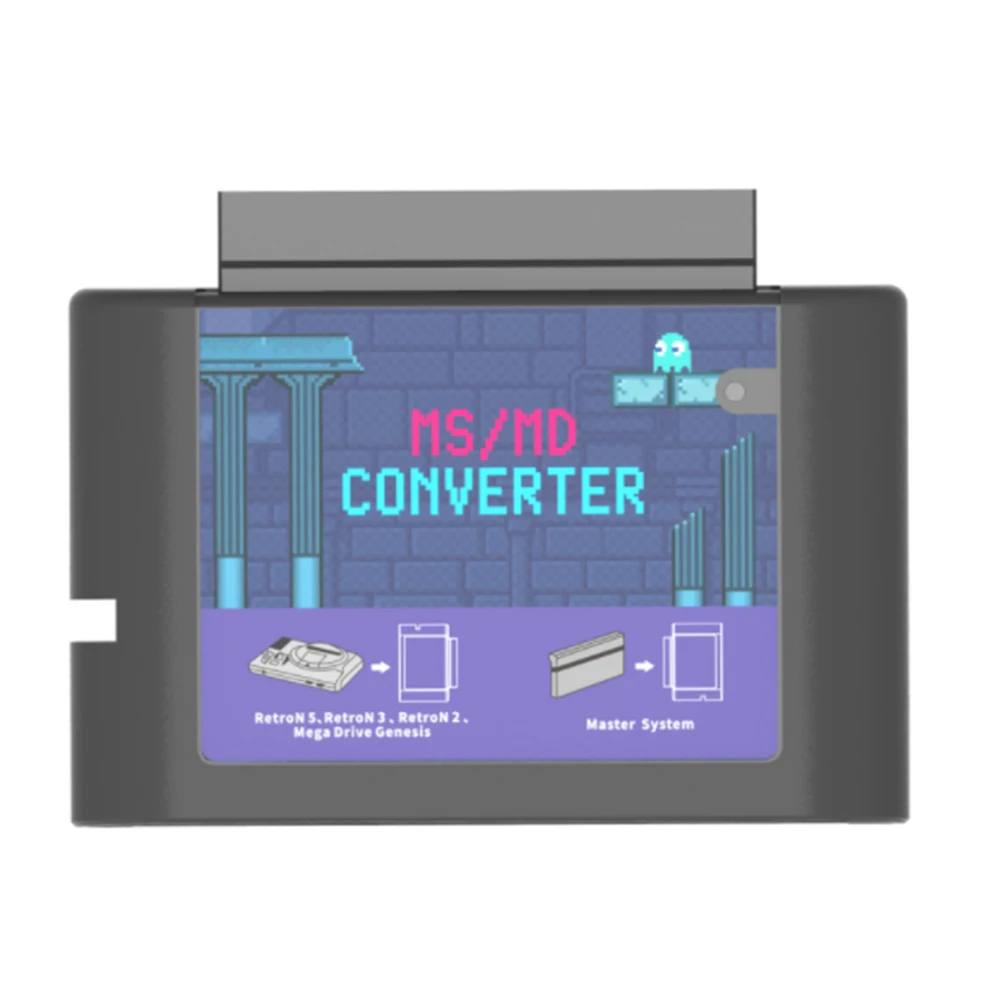 Конвертор игрални карти, MS To MD Game Burner Карта е Съвместима с RetroN 5, 3, 2, и за Retro Freak Megedrive Genesis Hyperdrive