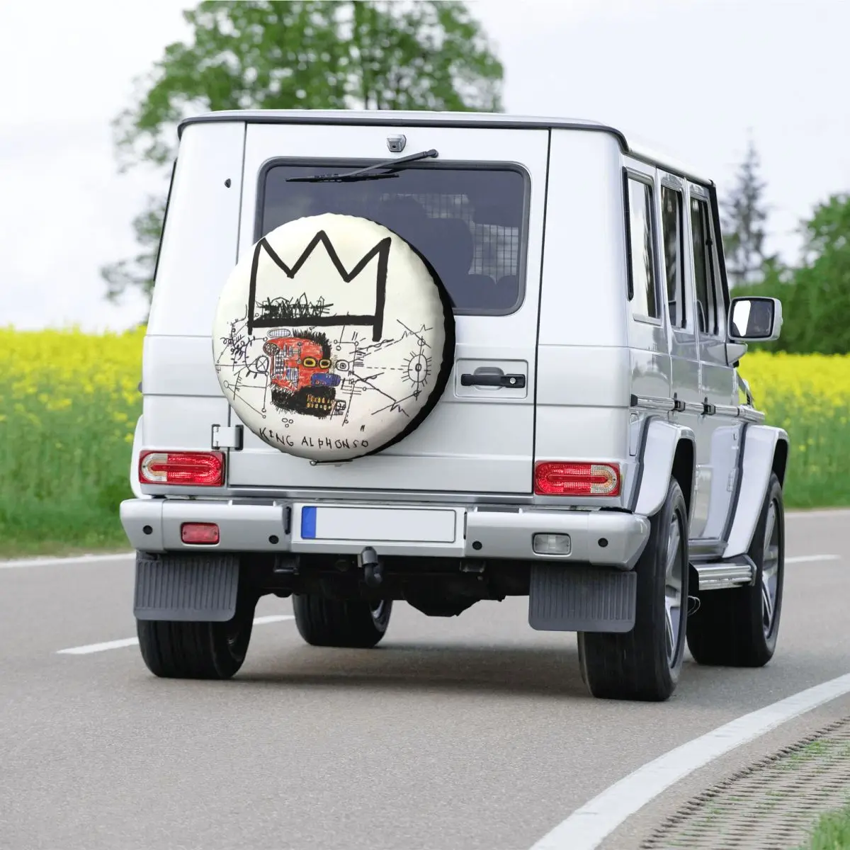 Кутията с резервна гума King Alphonso за Теглича на Джип Mitsubishi Pajero 4WD По Поръчка Basquiats Протектор гуми 14 
