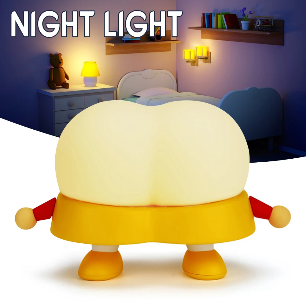 Малка странична лампа Силикон нощни лека нощ Здрав Преносим стаен малка странична масичка за дома, спални, нощни лека нощ