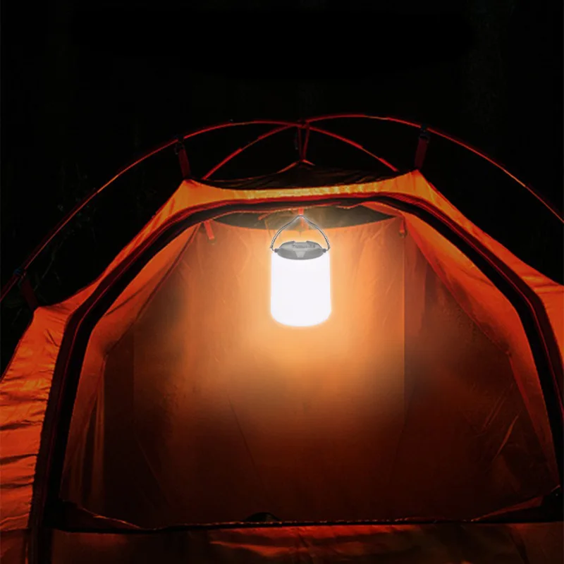 Многофункционален акумулаторна авариен светлинното сенник, който представя атмосферата на къмпинг, висящ лагер лампа, силен led фенерче