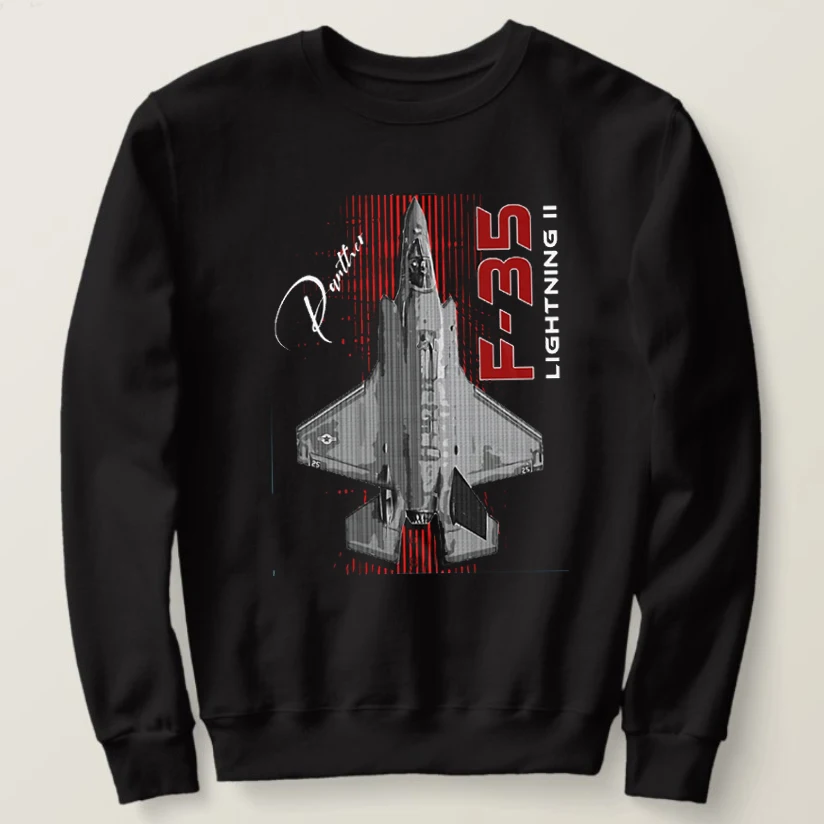 Многофункционална свитшоты за бойни самолети на ВВС на САЩ F-35 Lightning II Stealth, Нова Удобни ежедневни мъжки дрехи от 100% памук