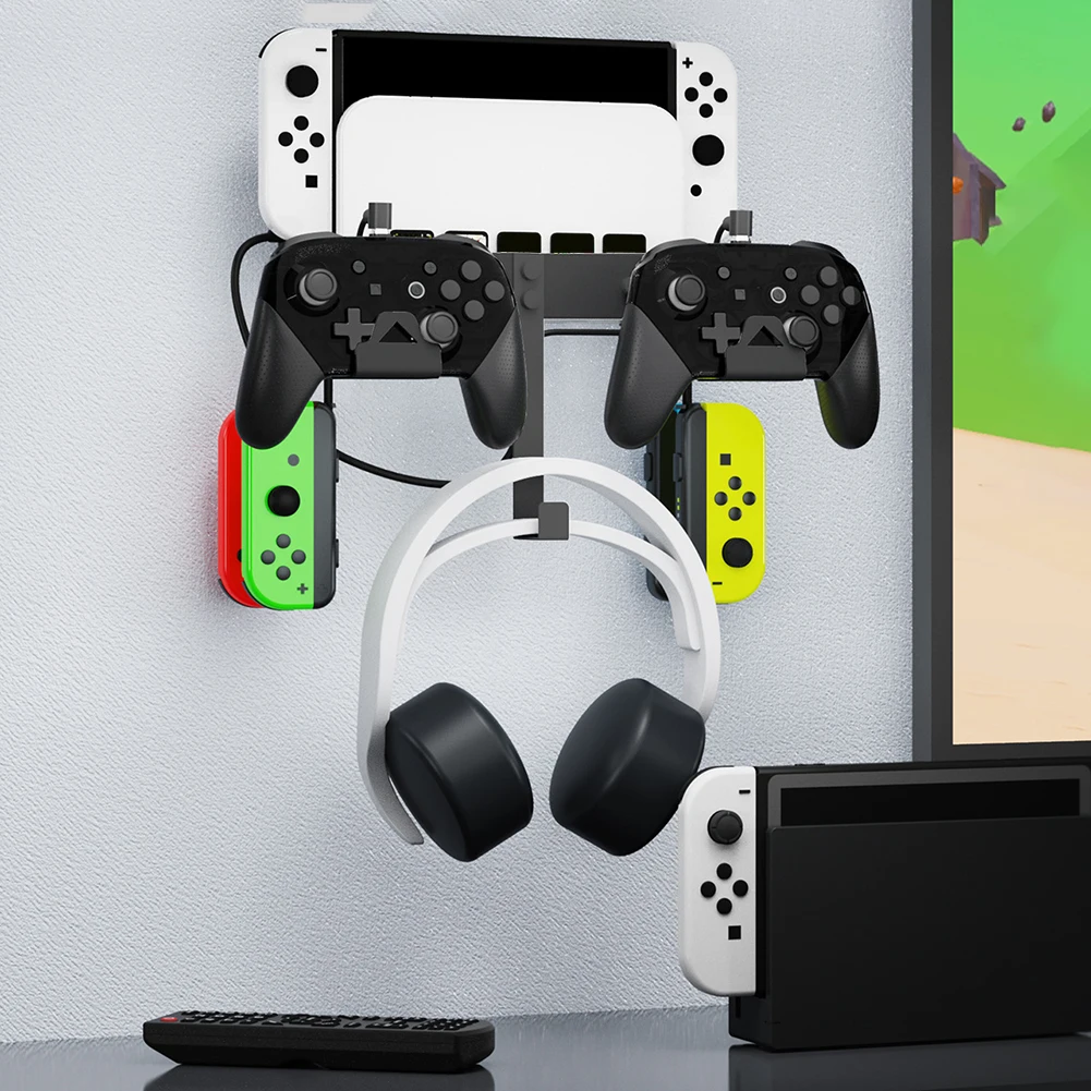 Монтиране на стена Полк Стенни Поставки Притежателя Игрален Контролер Скоба Подкрепа за монтиране на Стена Контролер за Nintendo Превключвател за Ключа OLED
