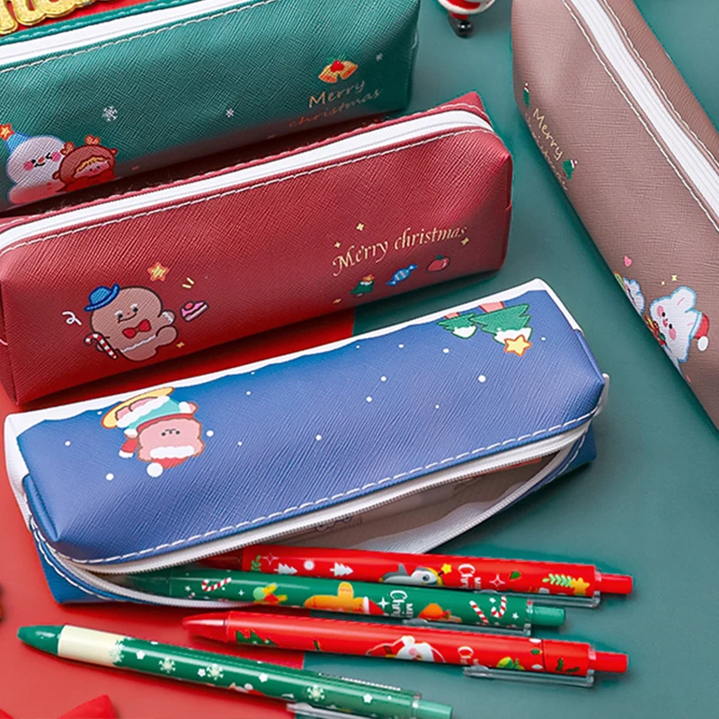 Мультяшные Коледни пеналы, калъф за моливи, Кавайные чанти за моливи, Коледни подаръци, Ученически пособия, Студентски награди, Корейски Канцеларски материали