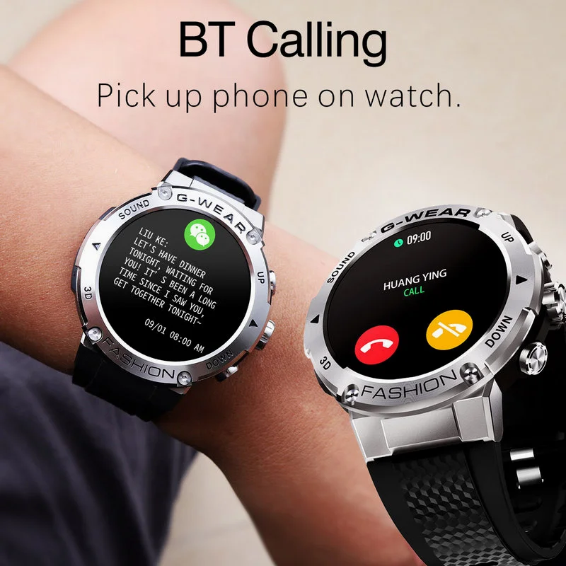 Мъжки часовник K28H, Мъжки умни часовници, ръчни часовници с циферблат, сензор за нивото на кръвното налягане, Кислород, музикален плейър, камера, Водоустойчива спортни Android, IOS, подходящ за носене