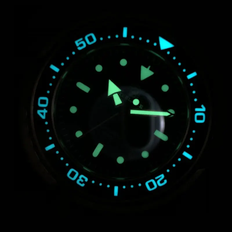 Мъжки Часовник STEELDIVE Large риба тон с керамично безелем, Суперсветящиеся 1000-метрова водоустойчив механични ръчни часовници за гмуркане от неръждаема стомана NH35