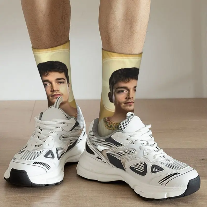 Мъжки Чорапи за екипажа Leclerc, Saint Charles Jesus Унисекс със Забавна 3D Печат Monaco Formula One Driver Dress Socks