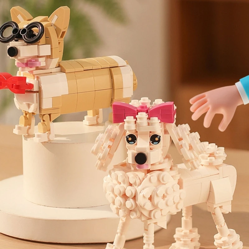 Набор от градивни елементи за кучета B2EB, играчка, 3D Куче, Креативна играчка строителна, Детски комплект пъзели
