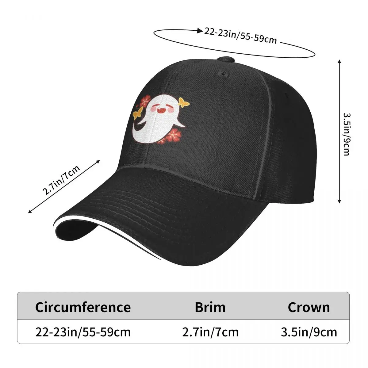 Нова бейзболна шапка Boo Tao (призрак Ху Тао), мила солнцезащитная шапка с топлинна козирка, шапки шофьори на камиони, мъжки шапки, дамски