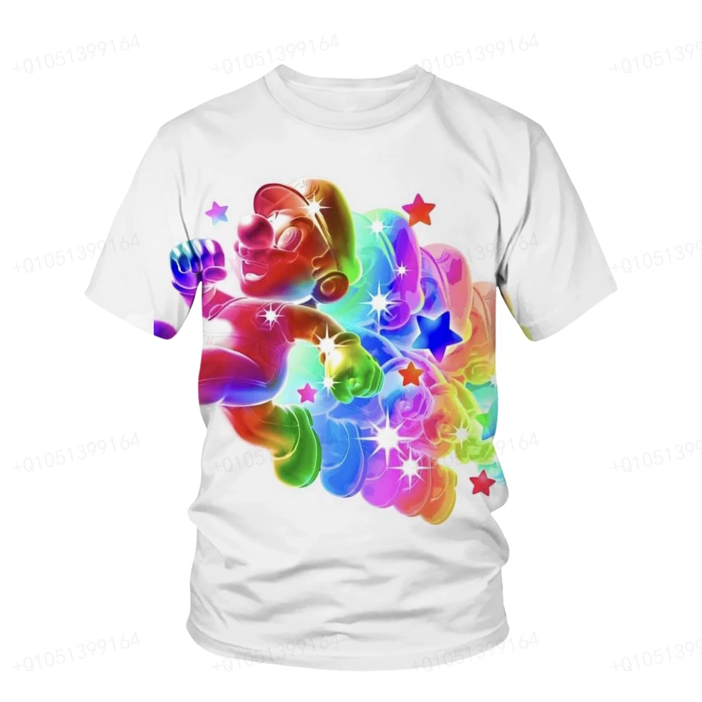 Нова Детска тениска на Супер Марио, Детска Лятна Тениска с Принцеса Прасковено цветове за малките момиченца от 3 до 14 години, Детска тениска с къси ръкави за Момчета, 4XL
