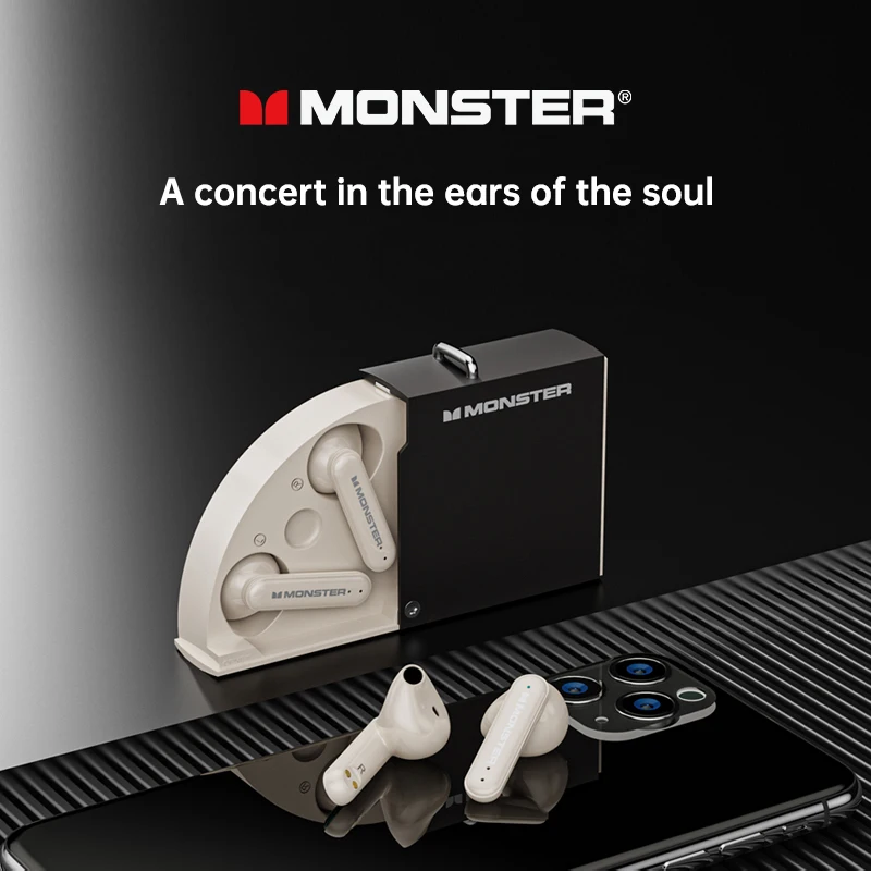 Оригиналната Детска слушалки Monster XKT17 TWS Безжични слушалки Bluetooth Спортни слушалки Слушалките С Шумопотискане, с ниска латентност Микрофон
