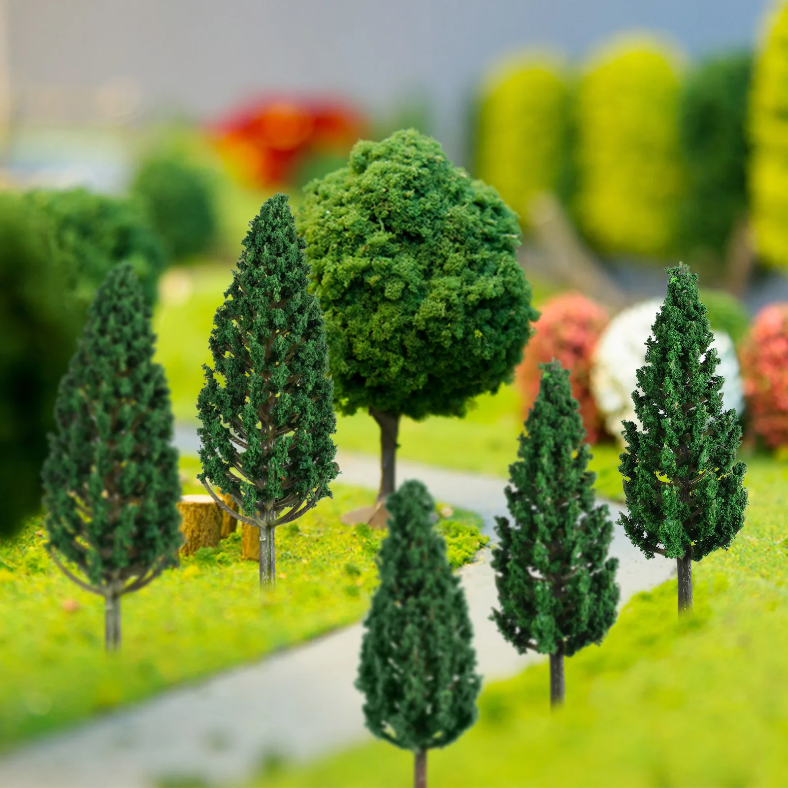 Пластмасови дървета, Малки Мини занаяти Зелени пейзажи Модел на ландшафта Аксесоари за Приказна градина Декор Диорами