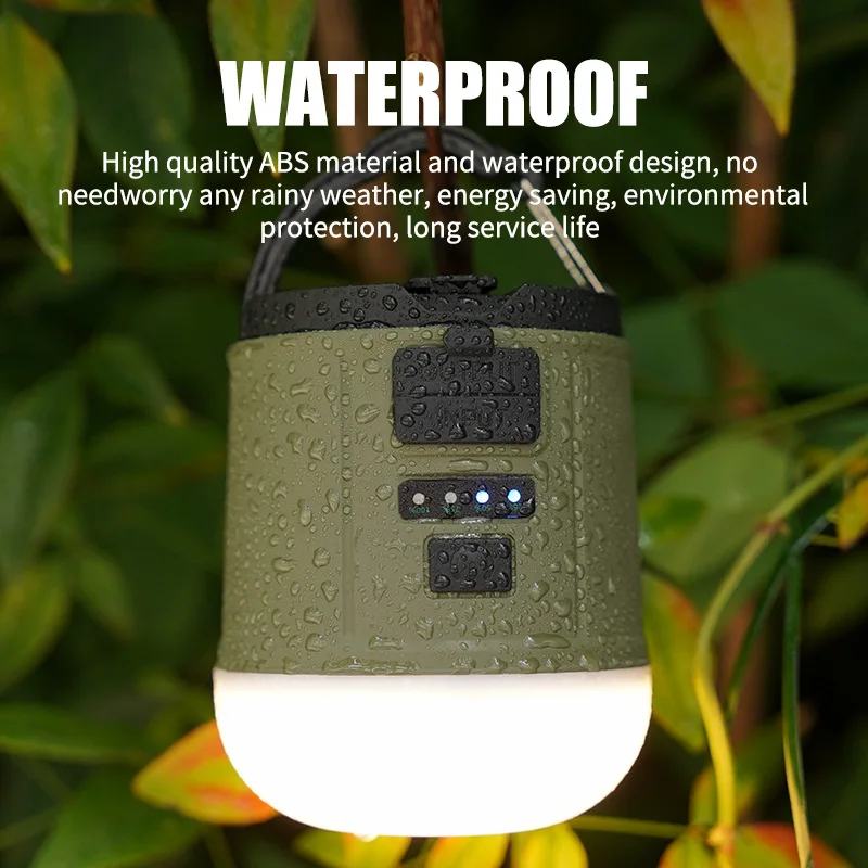 Преносимо Къмпинг Осветление USB Акумулаторна Лампа за палатка на открито Авариен Ръчен Лампа с мощност 2400 ма за нощния пазар