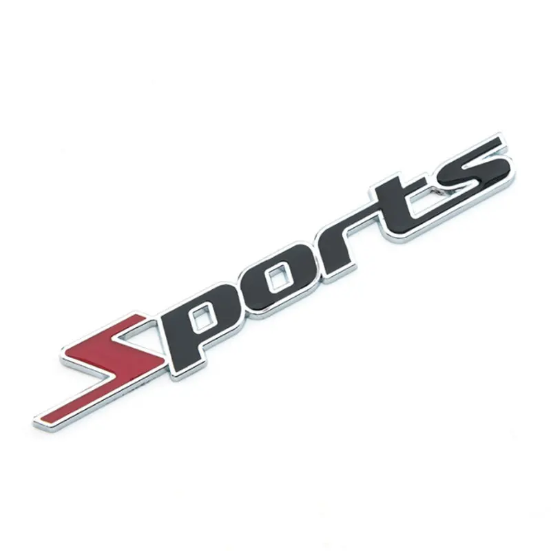 Промяна на логото на спортен автомобил СПОРТНАТА версия на автомобилни стикери от чист метал 3D Стикери на опашката на спортен автомобил