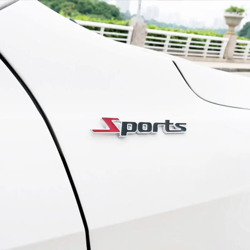 Промяна на логото на спортен автомобил СПОРТНАТА версия на автомобилни стикери от чист метал 3D Стикери на опашката на спортен автомобил