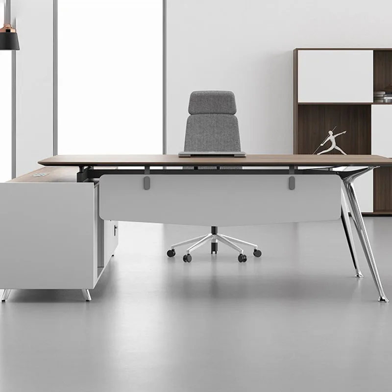 Проста и модерна комбинация лесно луксозен президентски бюрото и стола