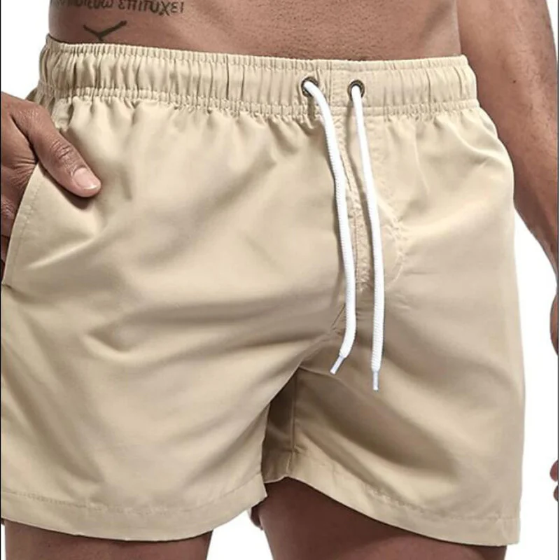 Размер на Летните Мъжки Плажни панталони на Свободен Размер, бързо съхнещи ежедневни панталони, могат да бъдат с подводна подплата, Плувни панталони