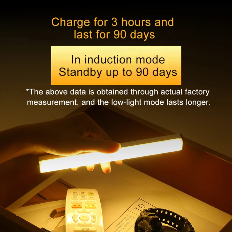 Сензор за движение Licht Led Лампа Лампа нощна светлина USB Осветление Шкаф Шкаф С Магнитна Индукция Под Шкаф Bewegingssensor