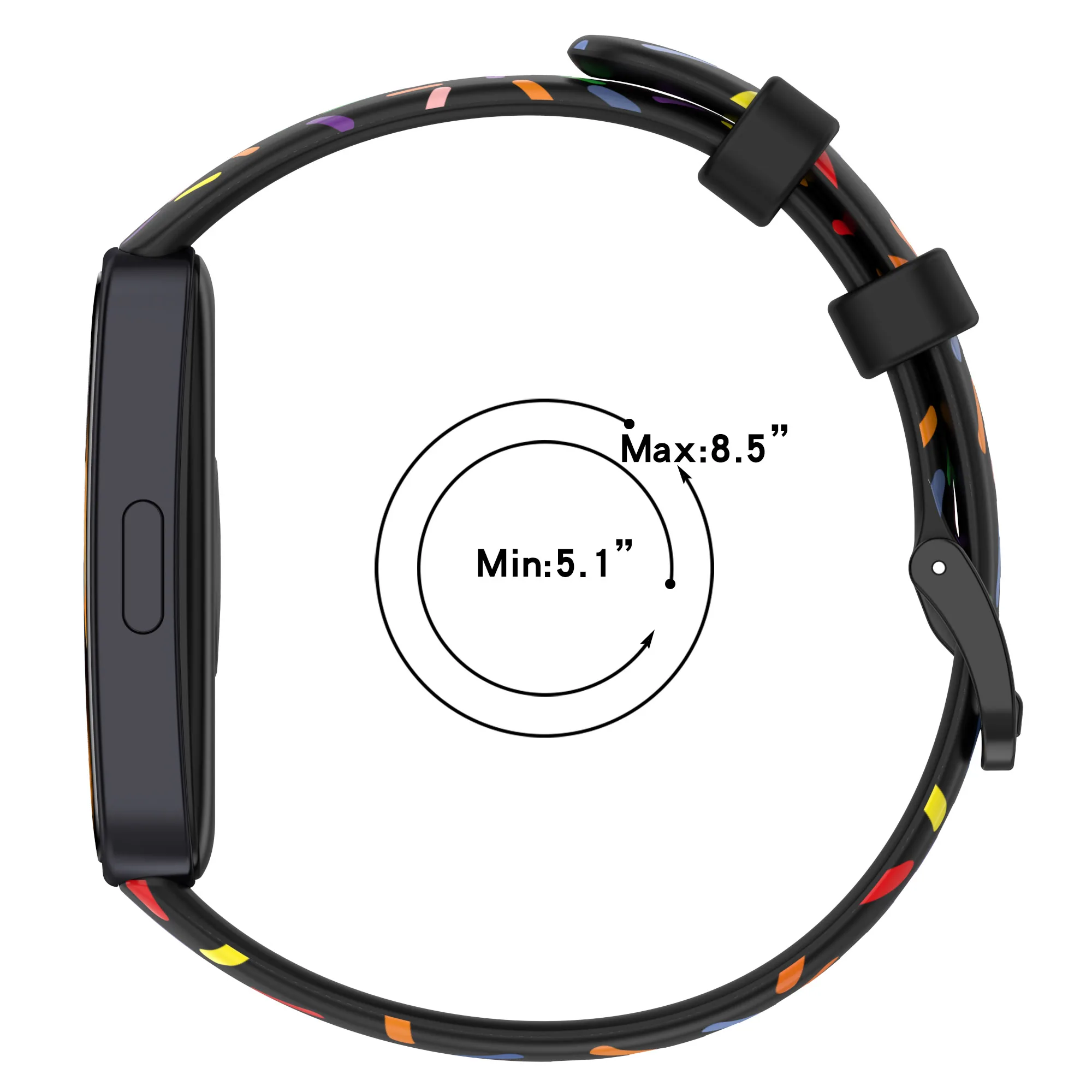 Силиконов ремък Pride Издание за Huawei Band 8, разменени гривна Rainbow Sports Smartwatch за Huawei Band 8, Аксесоари
