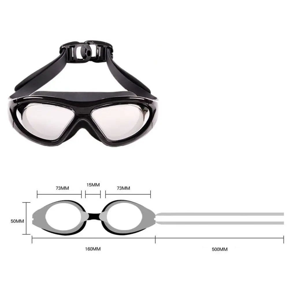 Силиконови очила за плуване с защита от късогледство, херметически затворени за гмуркане