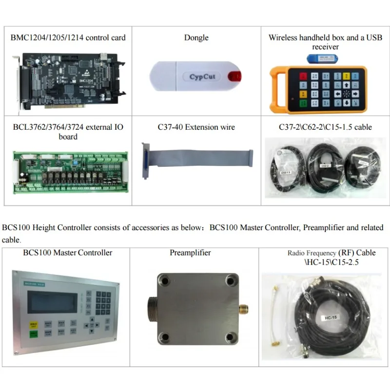 Система за управление на лазер Cypcut за най-добра цена и контрол на височината на FSCUT2000 + BCS100 за Влакно-лазерно рязане с IPC