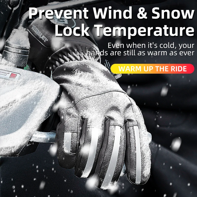 Ски ръкавици Rockbros Непромокаеми Зимни Сноубордические Свръхлеки Мотоциклетни Минерални Ветроупорен ръкавици МТБ сензорен екран за разходки 2023