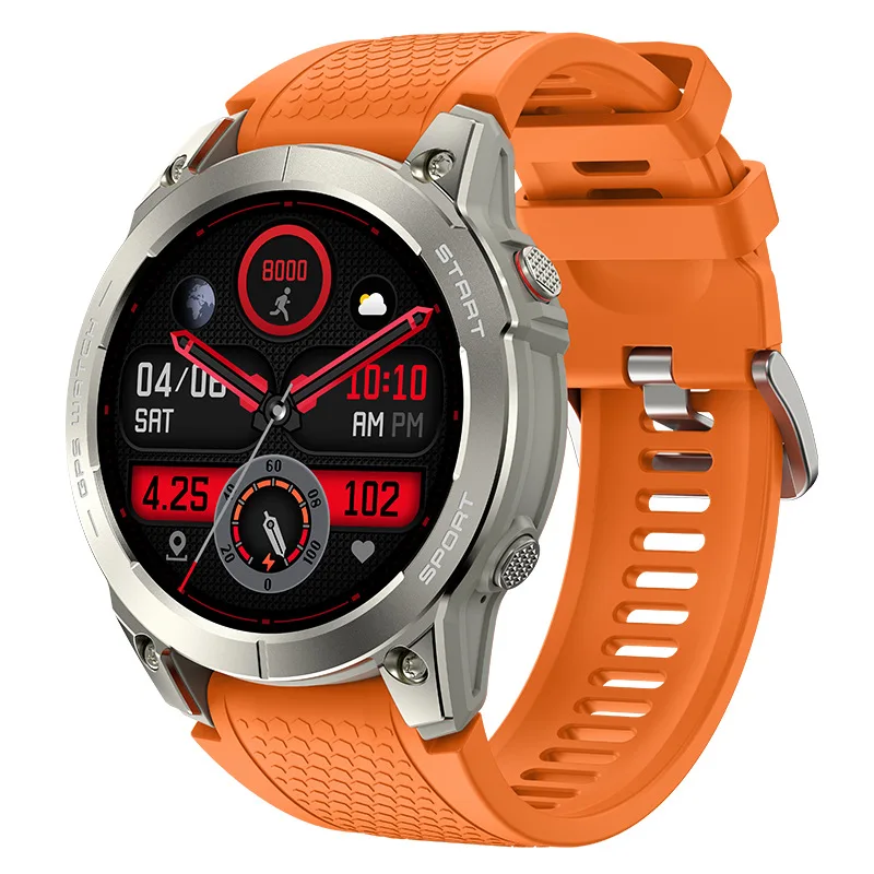 Смарт часовник с GPS Ultra HD 466 * 466 AMOLED дисплей Вграден GPS HD Bluetooth предизвикателство Спортни водоустойчив умен часовник за гмуркане с акумулаторна батерия 400 mah