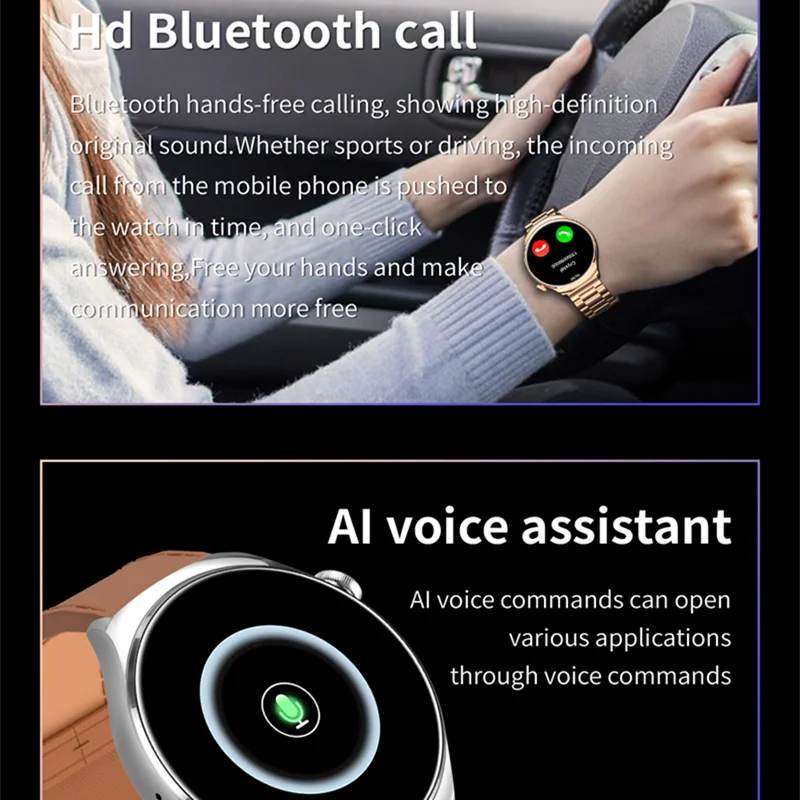 Смарт часовници SK25 За мъже и жени, Bluetooth-предизвикателство, на 1,58-инчов HD-голям екран, гласов контрол AI, NFC, Безжична зареждане, Умни часовници