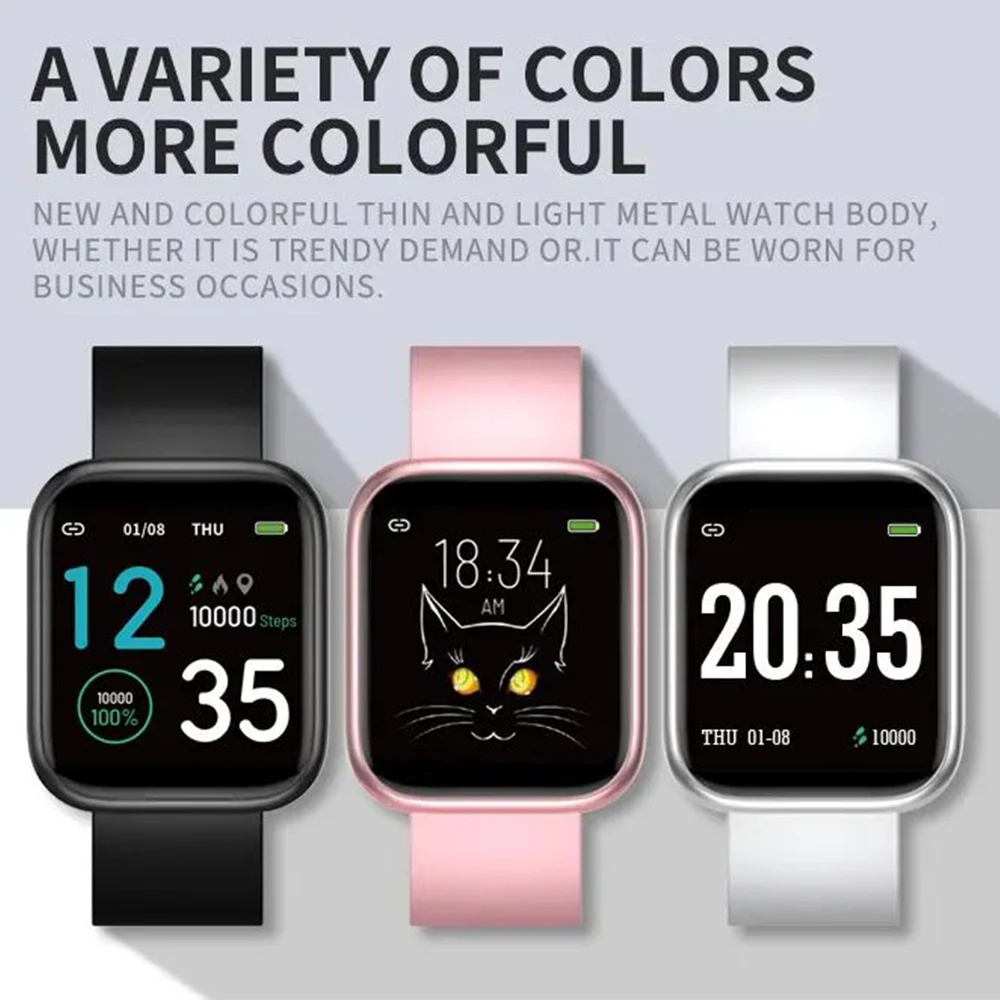 Смарт часовници X21, фитнес тракер със сензорен екран, спортни смарт часовник с пулс за iOS и Android