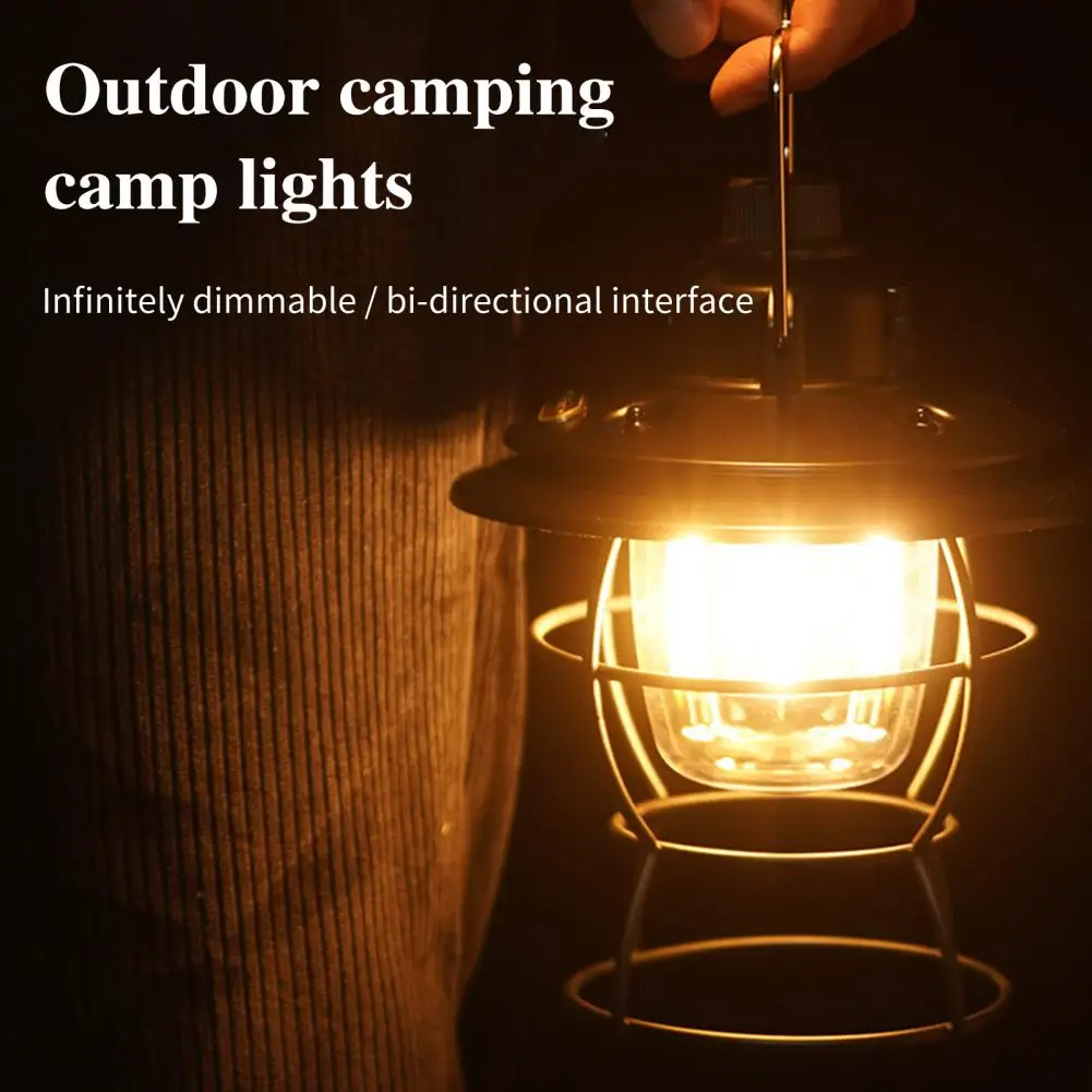 Старинните Метални Висящи Къмпинг Осветление С Батерии Топла Светлина Led Лагер Фенер Акумулаторна Светлина Палатки За Употреба На Открито