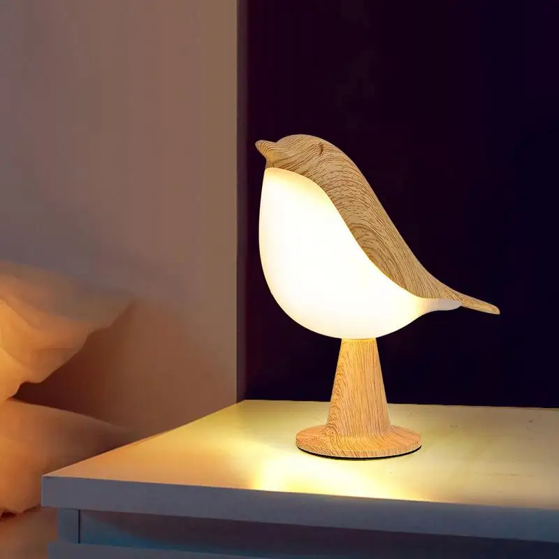 Съвременната Нощна лампа Magpie LED с Творчески Сензорен Ключ за лампа, 3 Режима, Акумулаторна Нощна лампа за Птици, Настолна лампа за четене в спалнята
