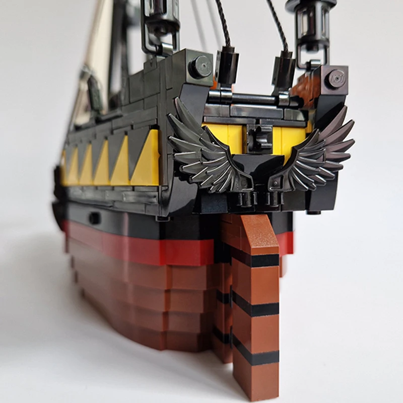Технически Moc Тухли Модел На Пиратски Кораб, Лодка С Нокът Врана Модулни Градивни Елементи Подаръци, Играчки За Деца, Комплекти 