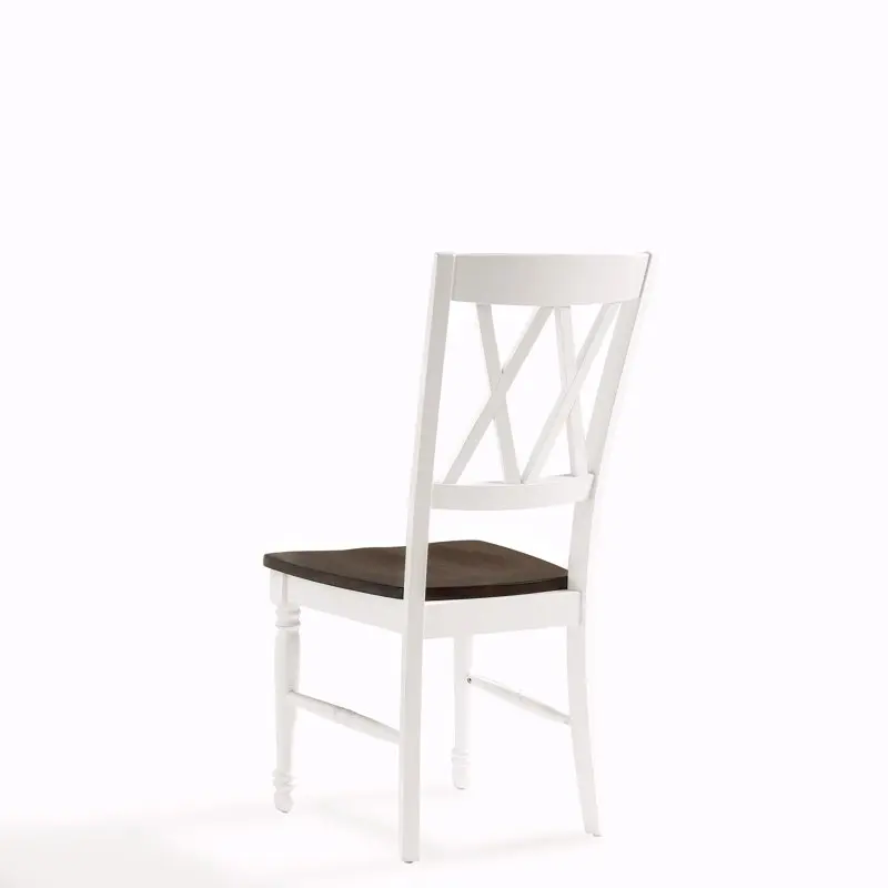 Трапезария стол, Комплект от 2 стола, Бял
