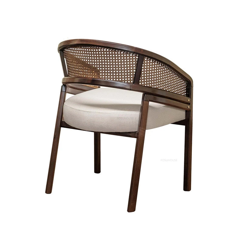 Трапезни столове от дърво в скандинавски стил, ретро стил, Луксозно обзавеждане за Трапезария, Домашен Стол за почивка от ратан, Кухненски Столове за почивка в ресторанта Z