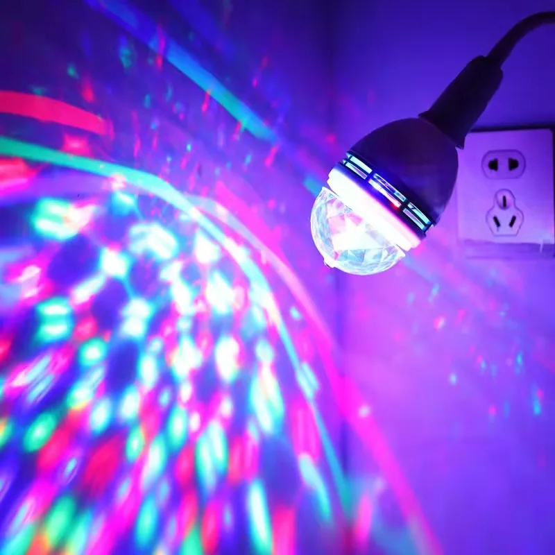 Цветни въртящи се нощни лампи RGB Проекционная лампа за партита, дискотеки, DJ, Магически топка, лампа за дома клуб, кабелна телевизия-бар, живописна сватба