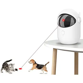 Автоматична Лазерна играчка AMOBOX за котки, Лазерни Интерактивни играчки за котки и за помещения, 3 Режима на Лазерна показалка за котки с USB Батерия, Автоматично Включване/Изключване