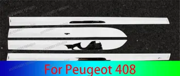 Автомобилен стайлинг за Peugeot 408 2014-2019, довършителни тяло от неръждаема стомана При врати, декоративни плочи, защита от решетка