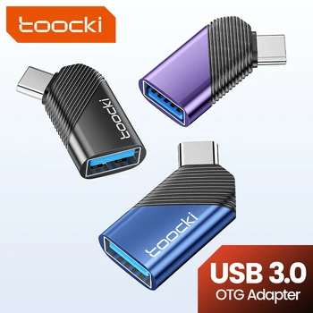 Адаптер Toocki Type C до USB 3.0 OTG Type-C Жак-изход USB-A, Macbook Samsung, Huawei, Xiaomi Лаптоп Таблет