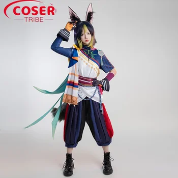 Аниме игра COSER TRIBE Genshin Impact Tighnari Хелоуин Кралят Костюм за Ролеви игри Пълен комплект