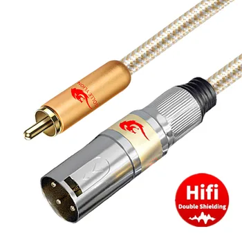 Аудио кабел HIFI 3-Пинов XLR конектор-RCA за Усилвател, Микшерной конзола, Динамика, Защитен Несиметрично Свързващи кабели XLR-RCA