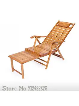 Бамбук шезлонг разтегателен обедната почивка един преносим малка старомодна балкон, домашен стол за почивка бамбук за следобеден сън
