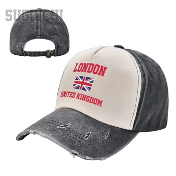 Бейзболна шапка Унисекс, Великобритания, Лондон, Столицата, Мъже, Жени, Реколта Шапки от Промит Памук, подарък за шофьор на камион