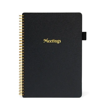 Бележка книги Планер дневен ред Книга на записи за срещи на Бизнес среща, Офис бележник, Студентска среща Бележник Черен