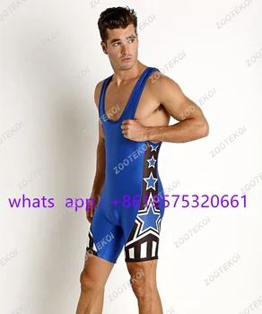 Борцовский костюм Нов Костюм за вдигане на тежести Тренировъчен Състезателни Мъжки Спортен гащеризон за вдигане на тежести без ръкави