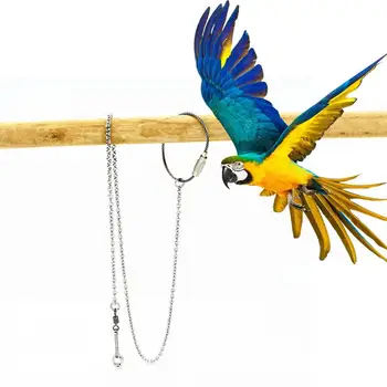 Бр Пръстен за краката домашен папагал Верига за крака в глезена Пръстен за птици за тренировки на открито Поставка за отваряне на Аксесоари Аксесоари за птици
