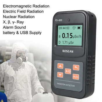 Брояч на Гайгер Детектор ядрена радиация Радиоактивността USB/Батерия FS-600 X Бета-гама-радиация Откриване на ядрени отпадъчни води Ръчно